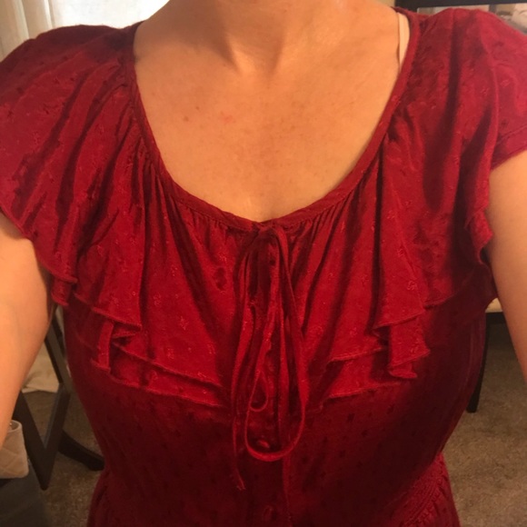Red ruffle romper - Picture 8 of 9